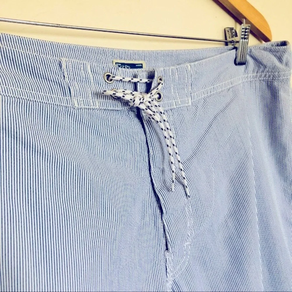 J.Crew Pinstripe Seersucker Swim Shorts Sz 36